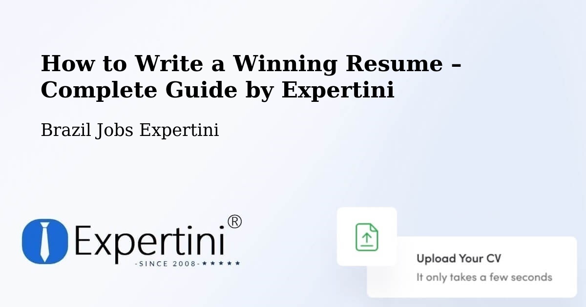 Resume Writing Guide for Job Seekers – Ananindeua - Ananindeua, Brazil Jobs Expertini